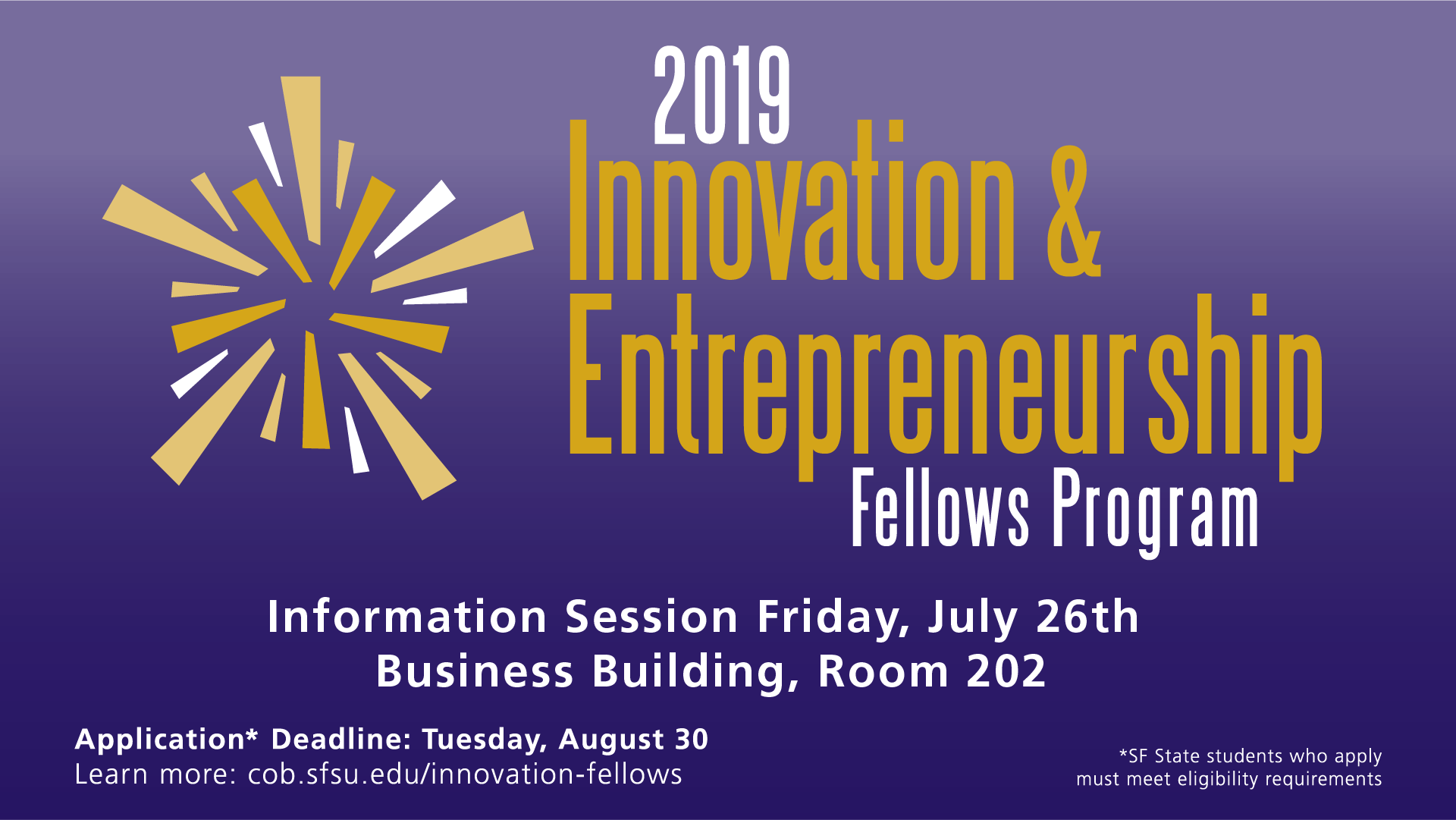 Innovation and Entrepreneurship Fellows Banner