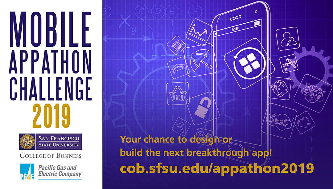 Mobile Appathon Challenge 2018 with technology graphics