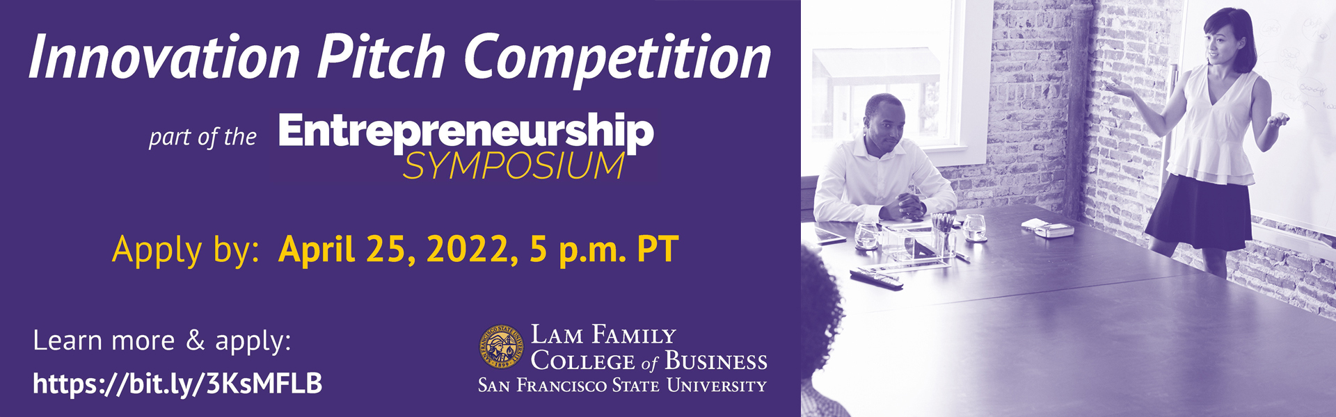 Entrepreneurship Symposium Pitch Competition April 25