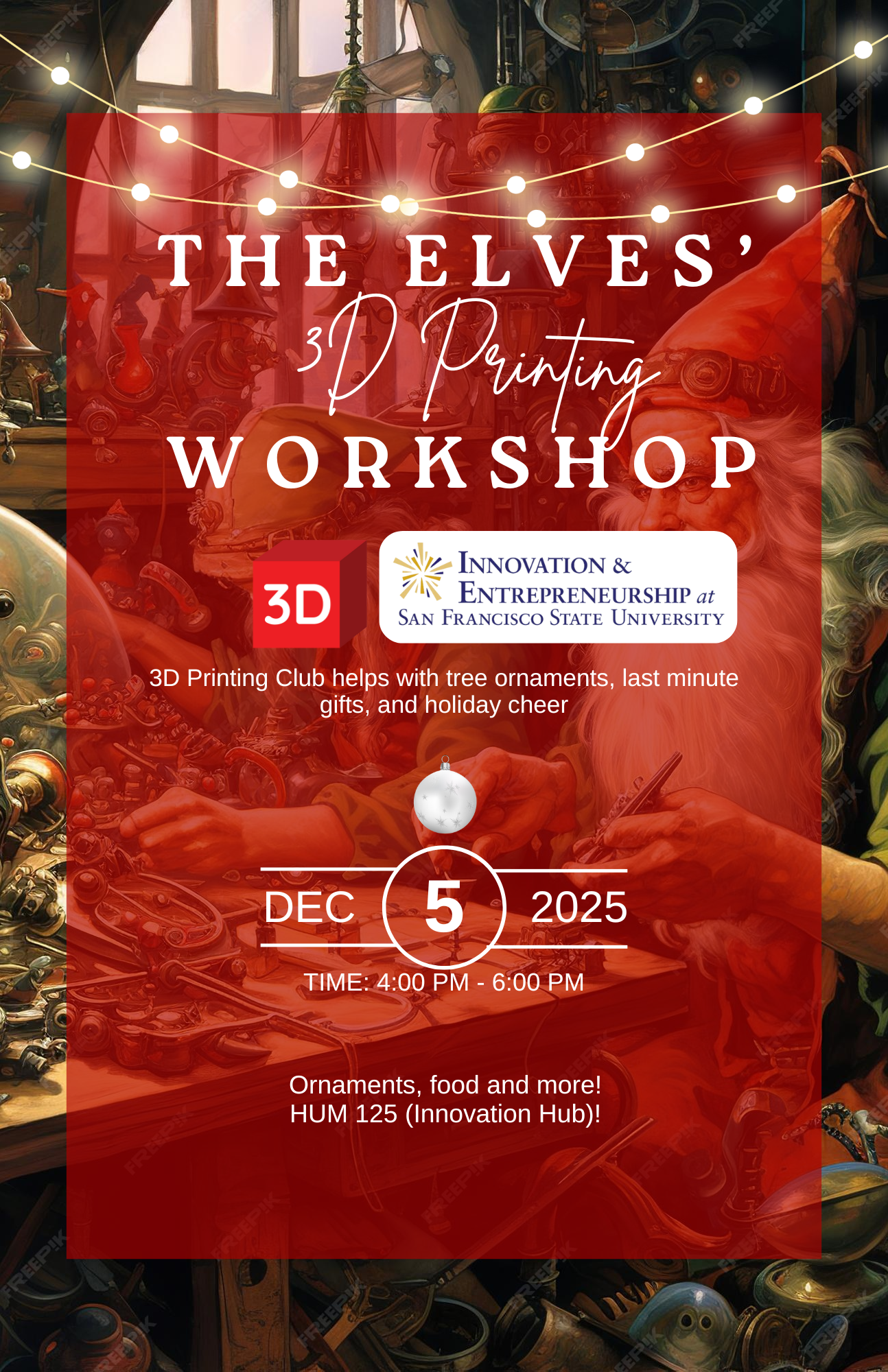IE Holiday 2025 3D Printing Workshop December 5