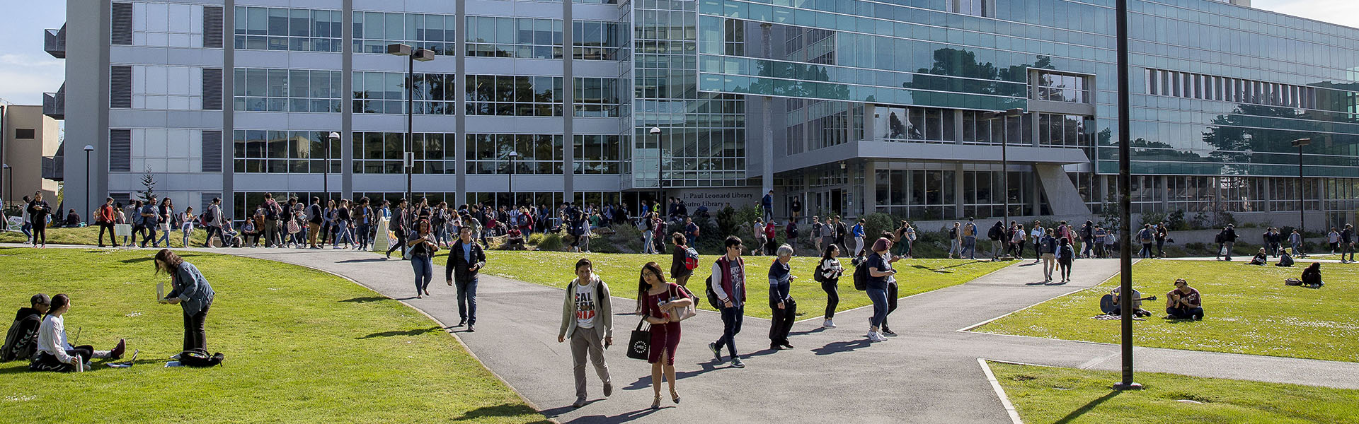 Holloway Campus with students