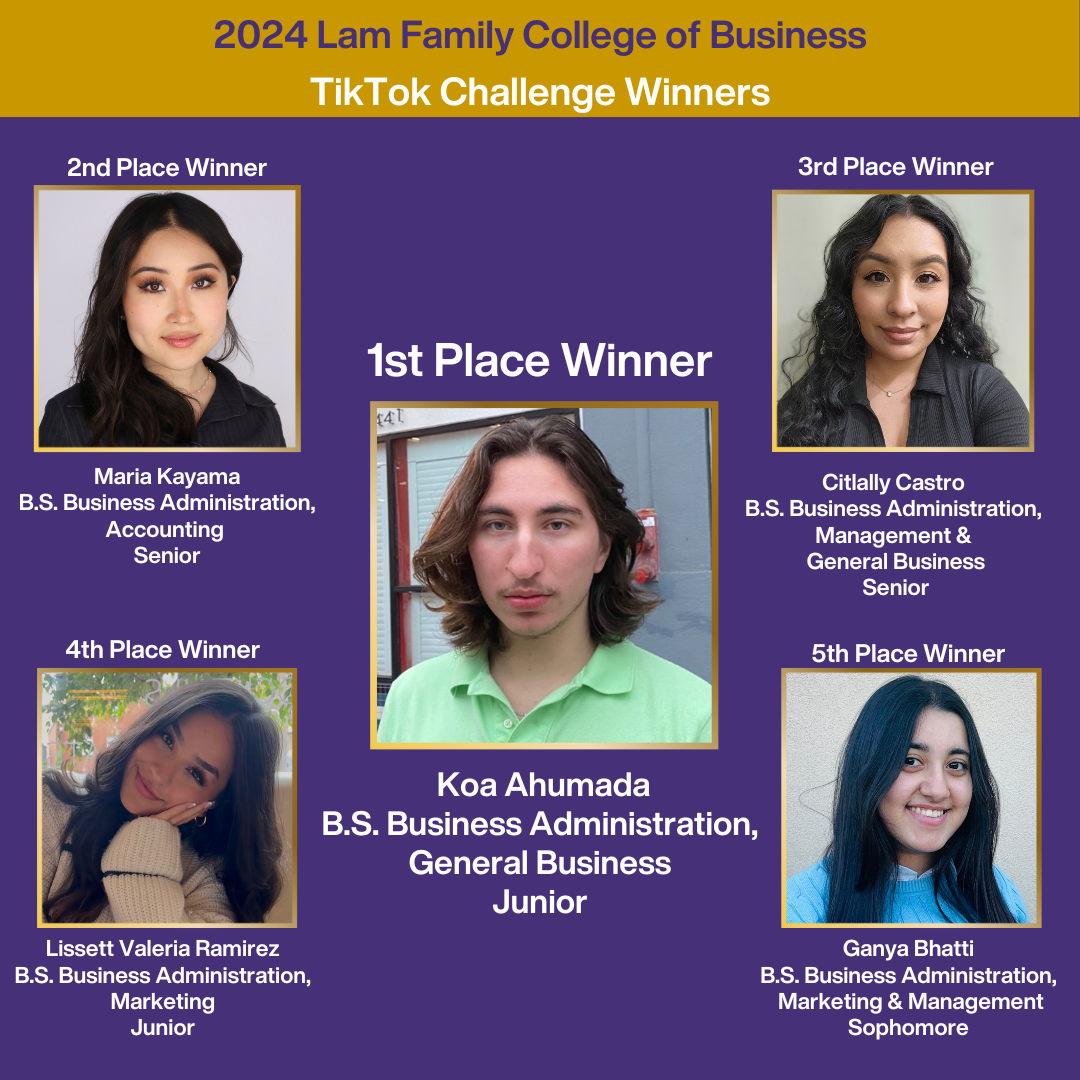 Lam Family College of Business 2024 TikTok Challenge Winners