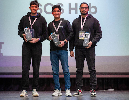 Student winners of Emerging Technologies' track at 2024 SF Hack 