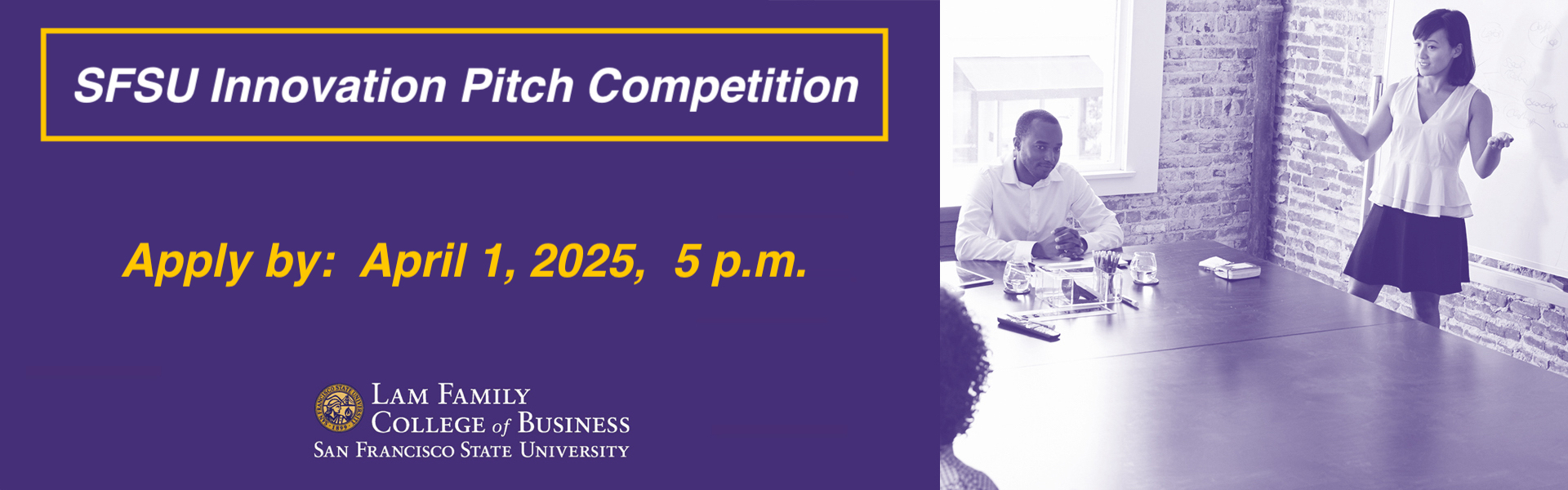 SFSU Innovation Pitch Competition, Apply by April 1, 2025, 5 p.m.