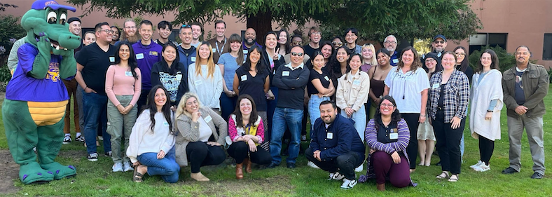 San Francisco State University Undergraduate Advising Center Team - large group of people posing for a group photo outdoors